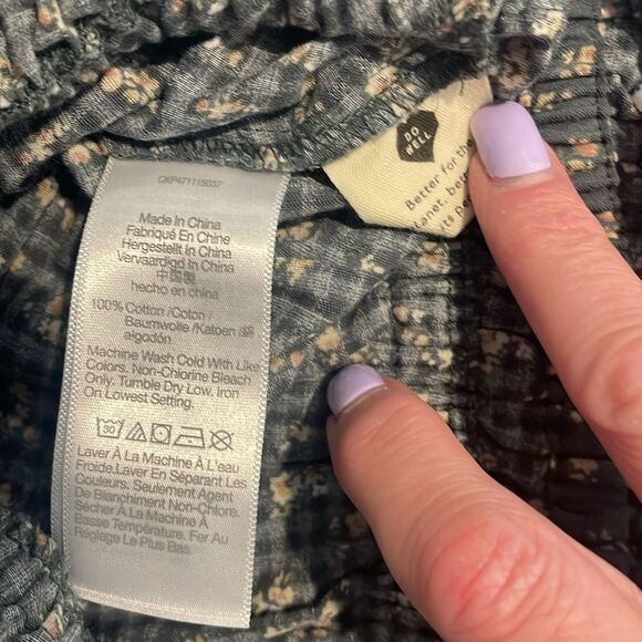 Madewell Manon Cotton Check Voile Short Sleeve Top Size XXS - Picture 10 of 10